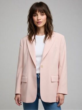 Saks Fifth Avenue Folio Pale Blush Vintage Oversized Blazer